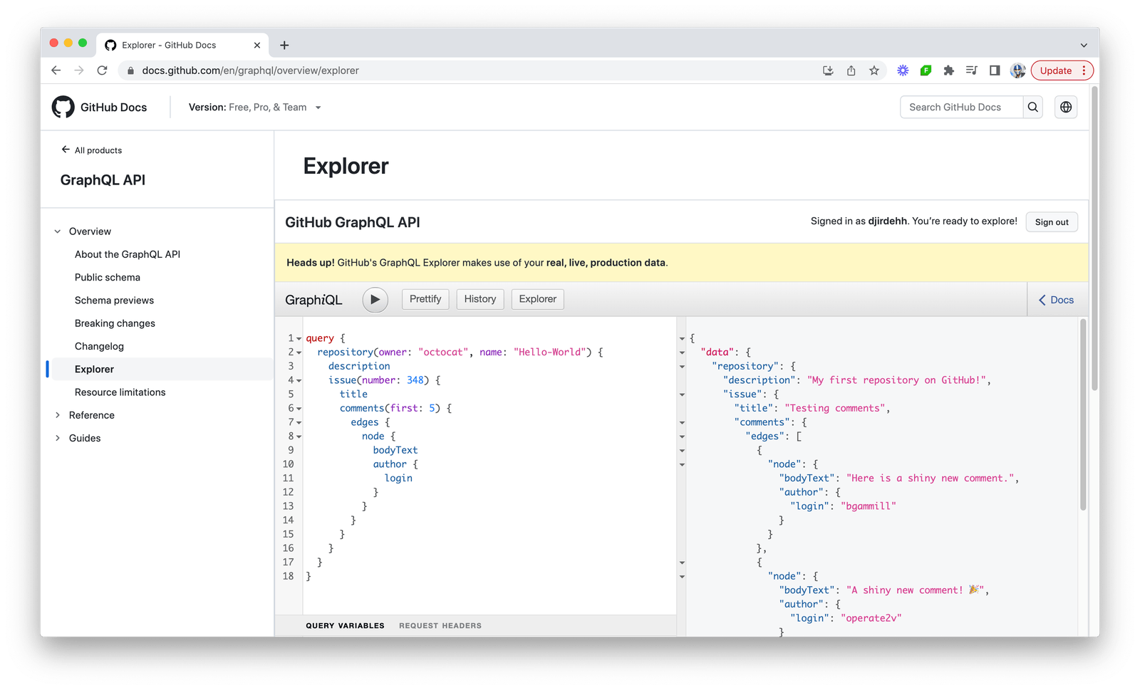 GitHub GraphQL API with exact results